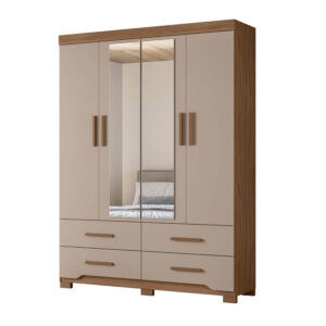 Guarda-Roupa Miami Carvalho/Fendi Espelho