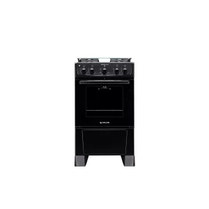 Fogão 4 Bocas Preto com Mesa Inox Atlas Mônaco Plus Bivolt