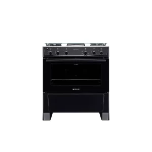 Fogão 5 Bocas Preto com Mesa Inox Atlas Mônaco Plus Bivolt