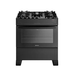 Fogão 5 Bocas Preto com Mesa de Vidro Atlas Mônaco Top Glass Bivolt