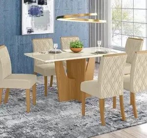 Conjunto Mesa Vértice 1,60 Nature/Off White