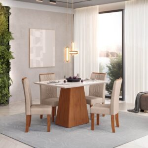 Mesa Dulce 1,20 Freijó/Off White