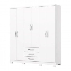 Roupeiro Caju 6 Portas Branco