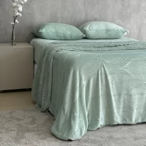 Cobertor Bella Dreams C/Sherpa Celeste Solteiro, Casal e Queen