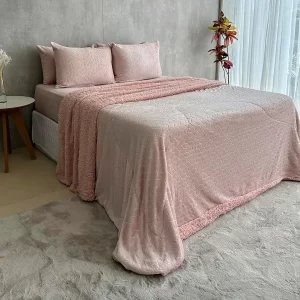 Cobertor Bella Dreams C/Sherpa Lyra Solteiro e Queen