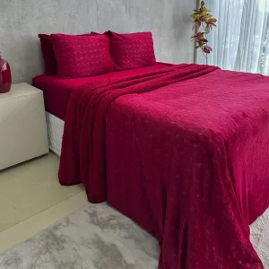 Cobertor Bella Dreams C/Sherpa Ruby Solteiro e Queen