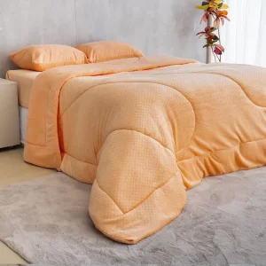 Edredom Plush Splendore Pêssego Casal