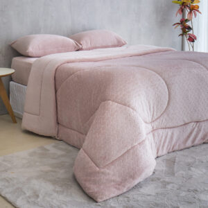 Edredom de Plush Splendore Rose Solteiro
