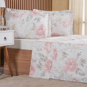 Jogo de Cama 200 Fios Estampado Casal, Queen e King