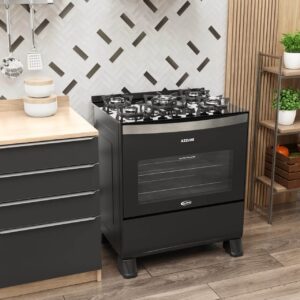 Fogão a Gás Azzure 5 Bocas Preto