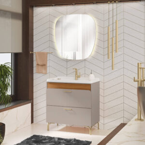 Kit Balcão de Banheiro Charm c/pé