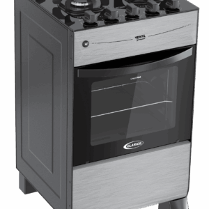 Fogão Veritá Gourmet a Gás 4 Bocas Kromanox/Preto