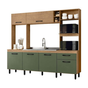 Cozinha Compacta Zoe Freijó/Jade