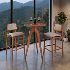 Mesa Bistrô Grécia com Banquetas Amsterdã Refinatto