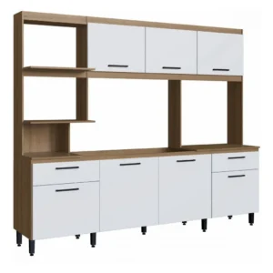 Cozinha Renata Ref Re2400 7Pt 2Gv Mel/Branco Touch 3 Vol