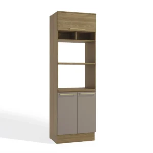 Kit Forno 700Mm 3 Portas Nog. Fosco/Fendi Fosco De Madeira